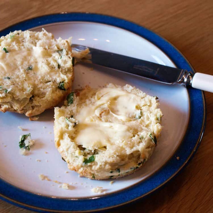 Cheese and Wild Garlic Scones - delicious recipe