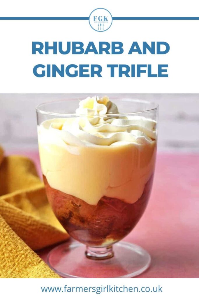 Rhubarb and Ginger Trilfe in glass