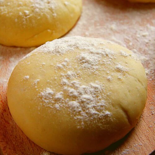 Sweet potato dough divivided