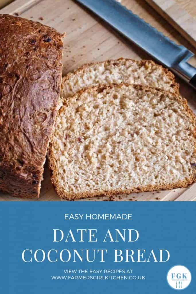 Easy Homemade Date and Coconut Bread has a subtle sweetness that pairs well with sweet or savoury flavours.