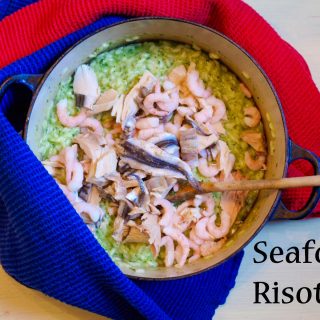 casserole of seafood risotto