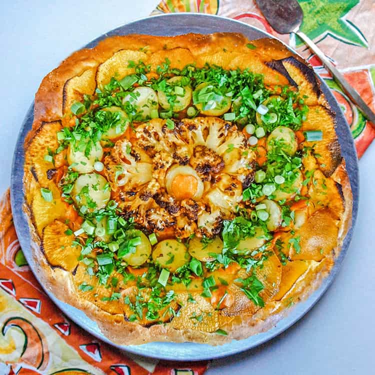 Woolton Pizza Pie (Roast Vegetable Pizza)