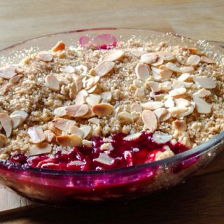 Peach and Blackberry Crumble