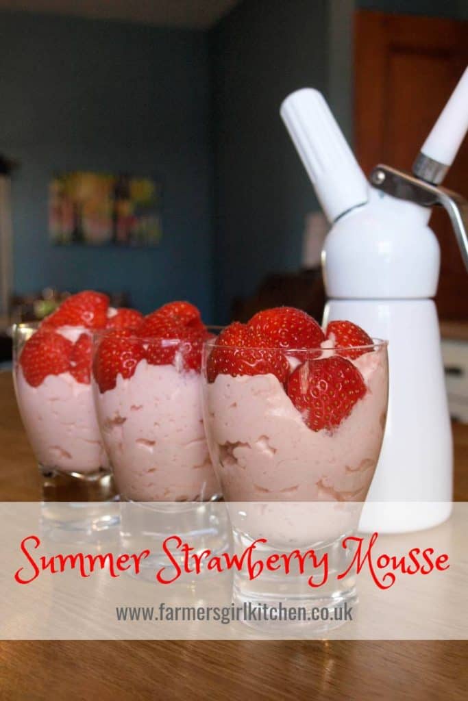 Three ingredient Summer Strawberry Mousse #strawberry #summer #mousse