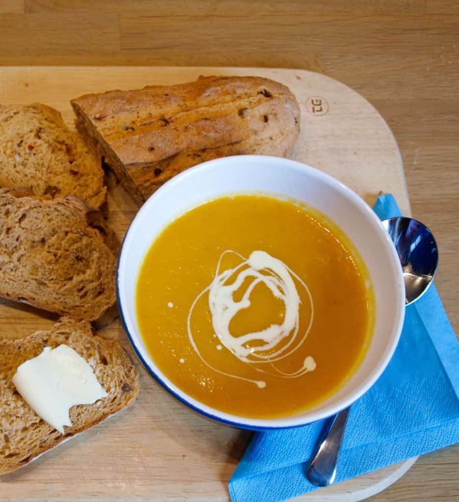 Carrot, Ginger and Butternut Squash Soup