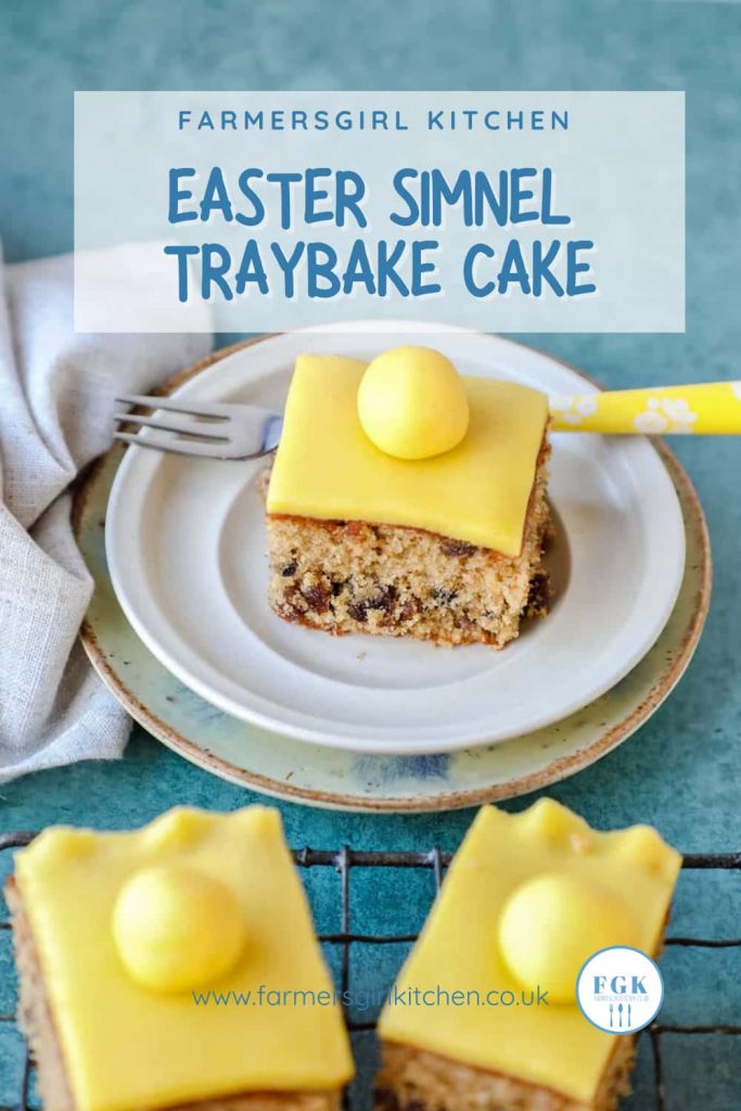 Simnel Traybake Cake