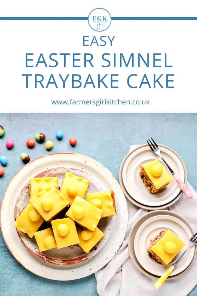Easter Simnel Traybake Cake