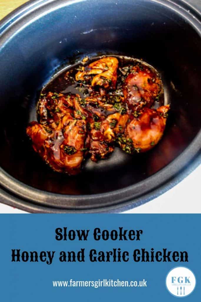Slow Cooker Honey and Garlic Chicken - an easy dump and go recipe that you marinade overnight #chicken #honey #soy #garlic #recipe