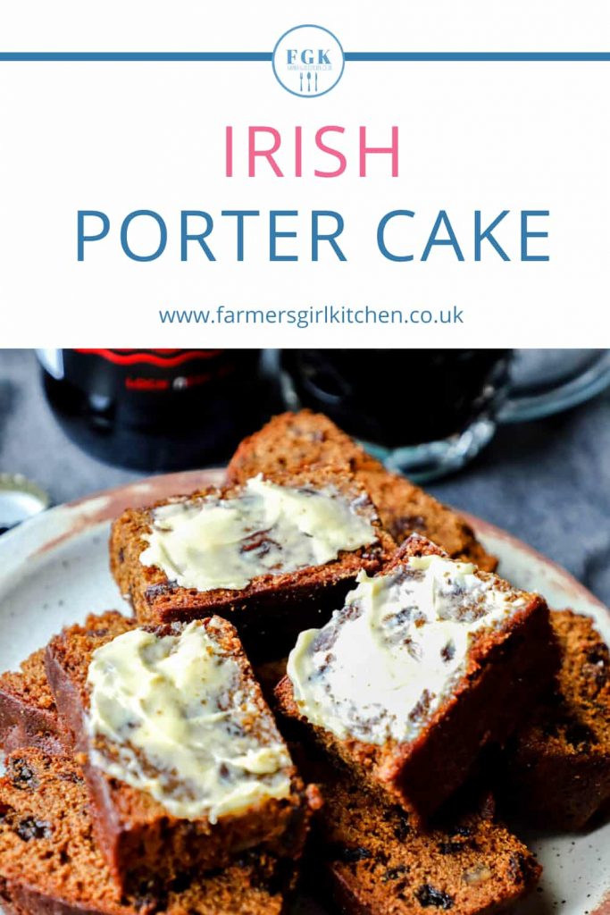 Irish Porter Cake with butter