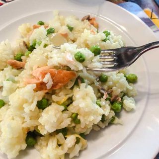 Slow Cooker Risotto with peas