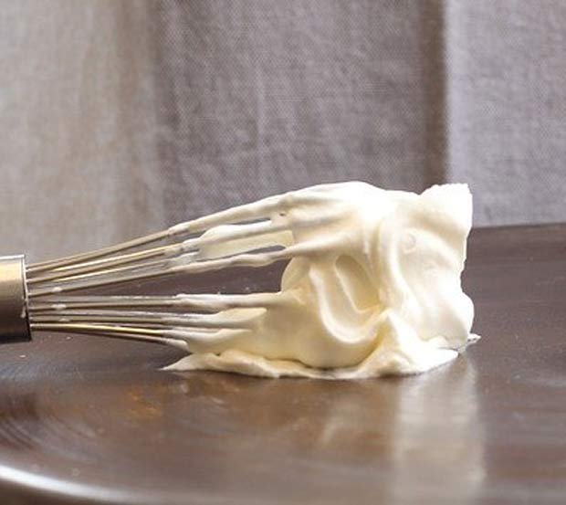 Whisk with cream
