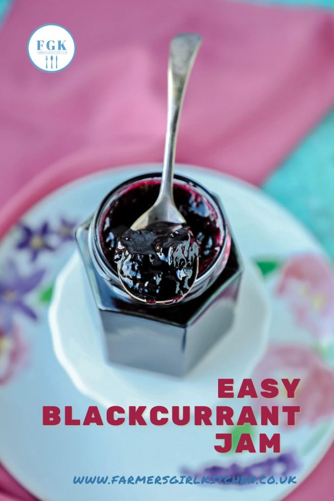 Blackcurrant Jam jar with spoon