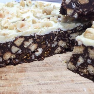 This no bake chocolate tiffin is a real treat