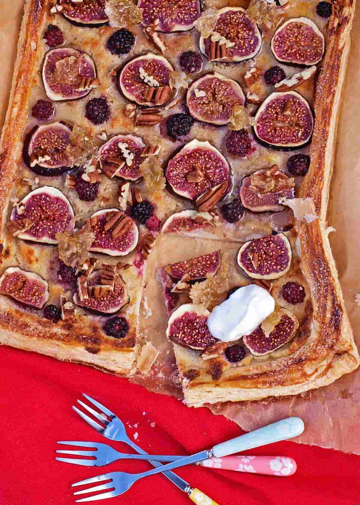 Fig Honey and Almond Tart