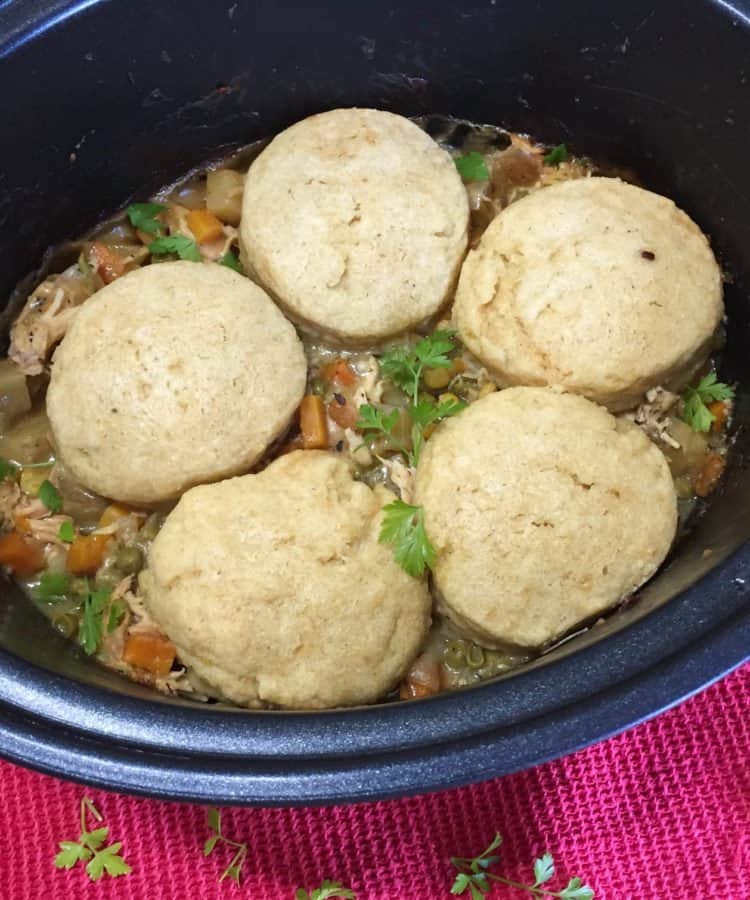Perfect comfort food Slow Cooker Chicken Pot Pie