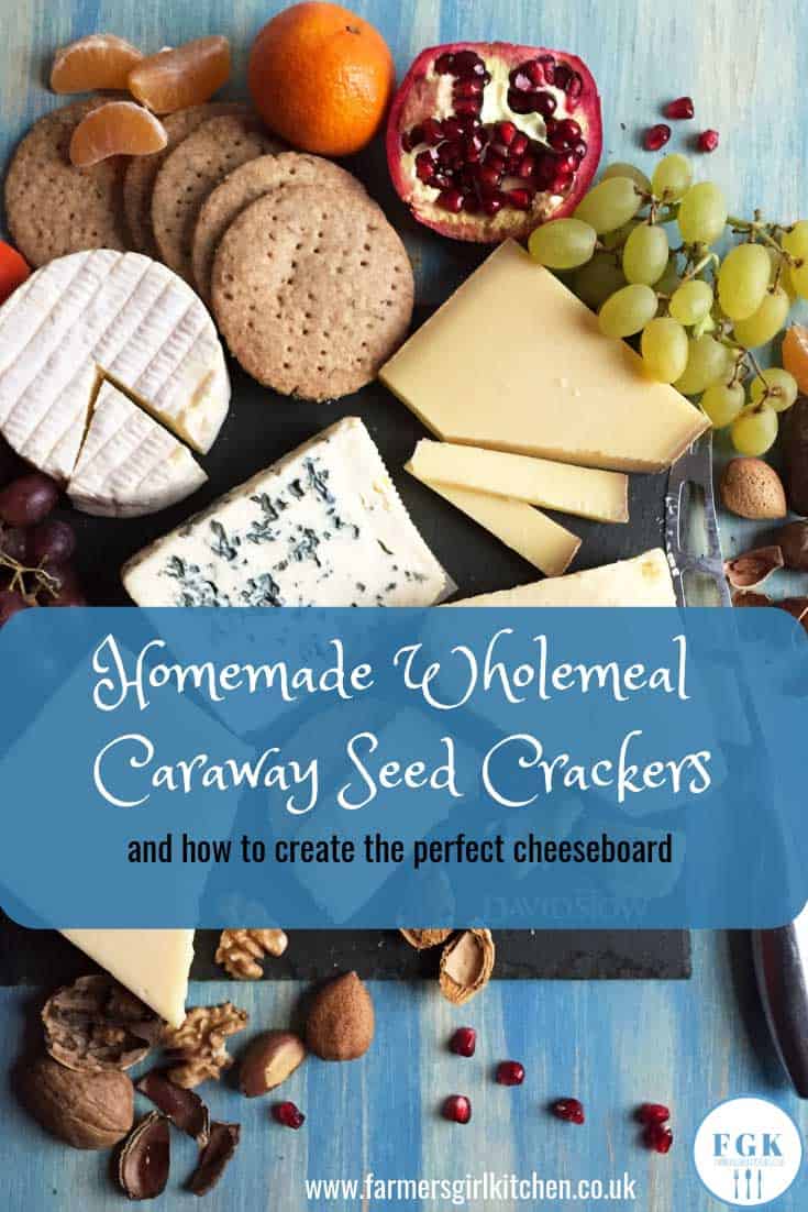 Delicious homemade Wholemeal Crackers and how to create the perfect cheeseboard #homemade #crackers #recipe #cheeseboard #cheese