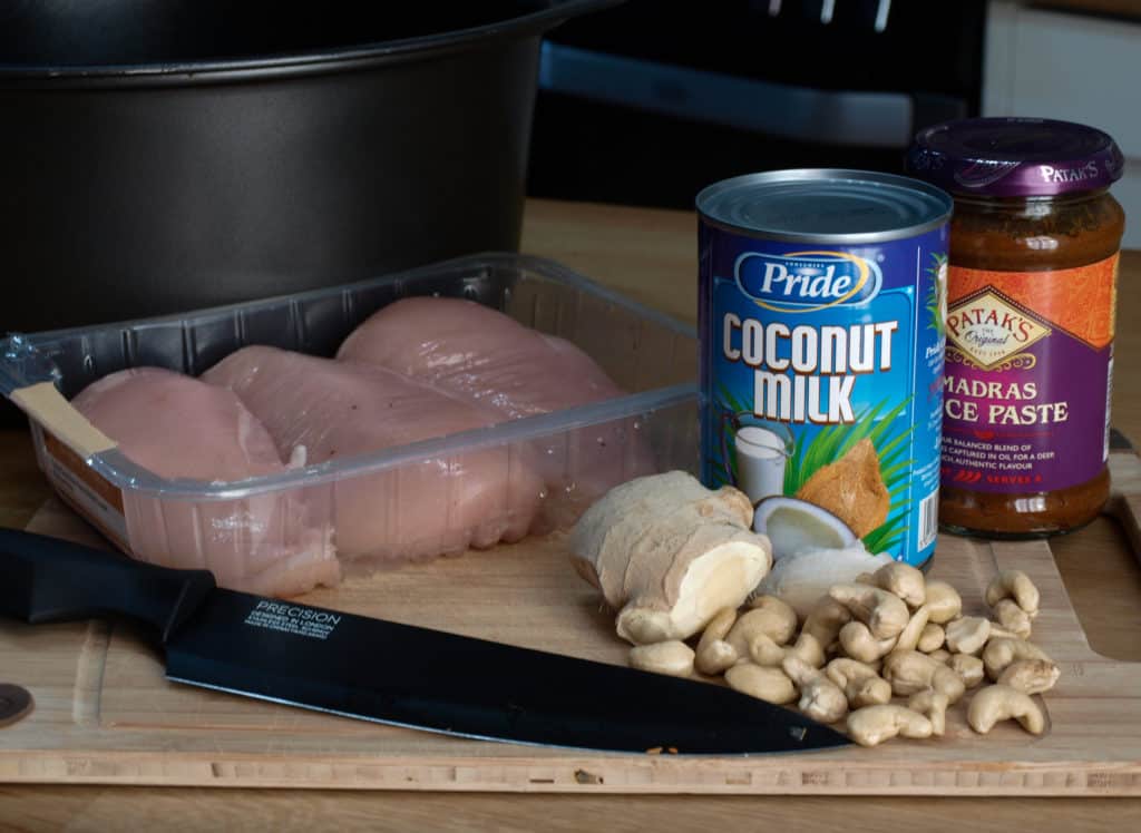 Ingredients for Slow Cooker Coconut Chicken Curry