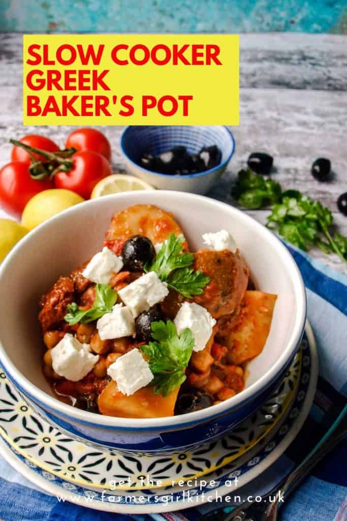 Enjoy a bowl of Slow Cooker Greek Baker's Pot