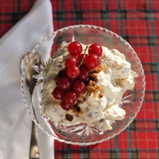 Whisky Mac Cranachan, a traditional Scottish dessert with a gingery tiwst