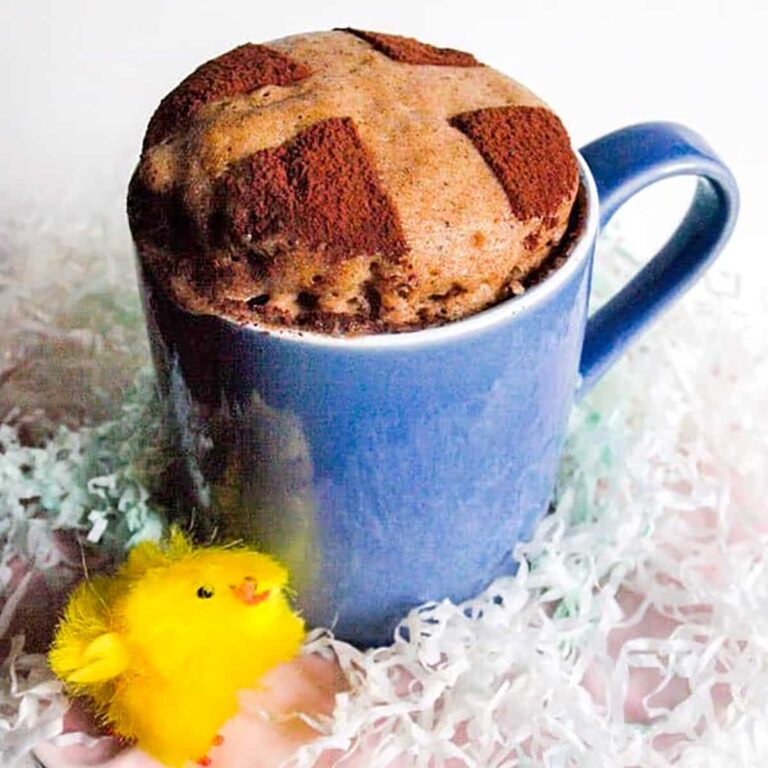 Hot Cross Bun Mug Cake (Microwave)