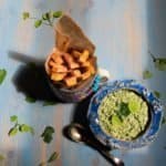 Golden Turmeric Fries, so delicious with Coriander and mint Dip