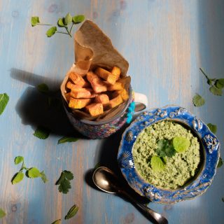Golden Turmeric Fries, so delicious with Coriander and mint Dip