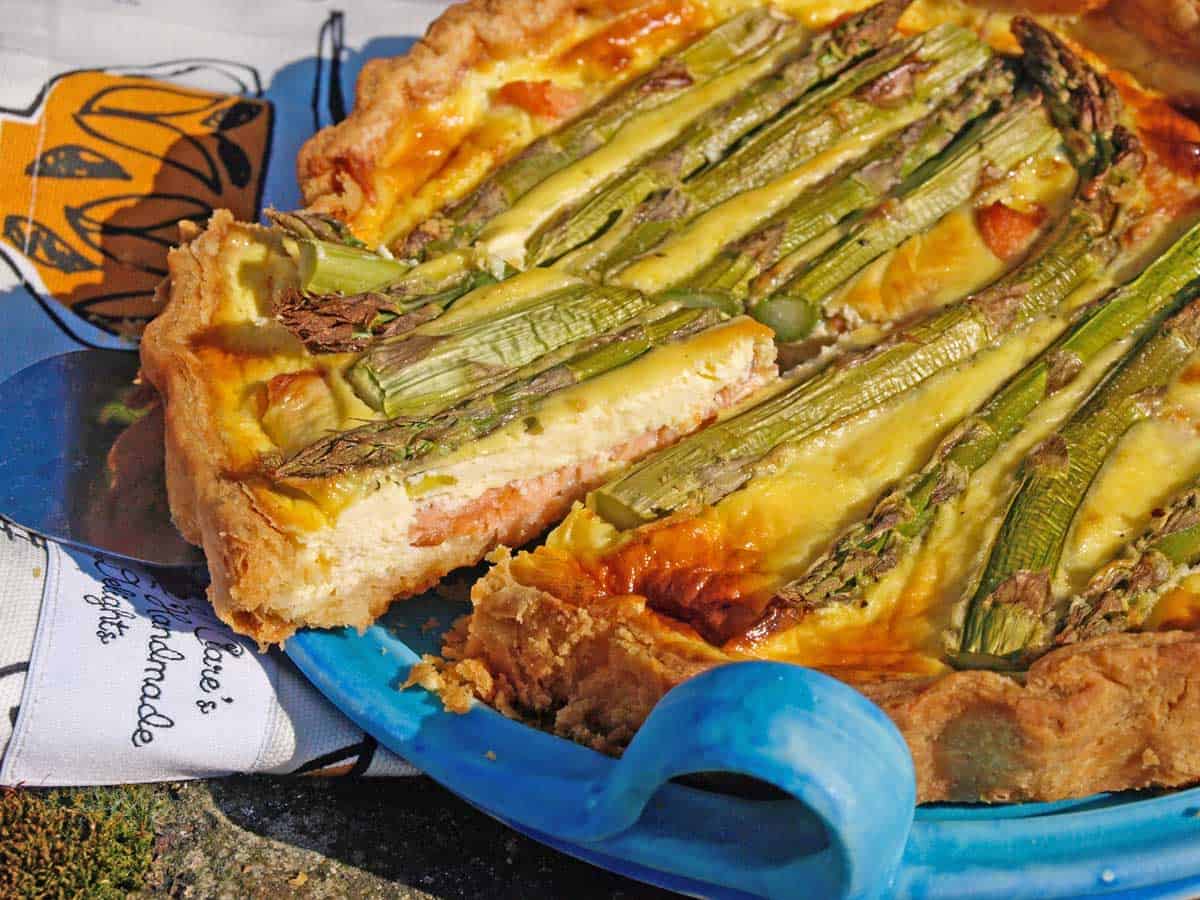 Scottish Smoked Salmon & Asparagus Tart | Farmersgirl Kitchen