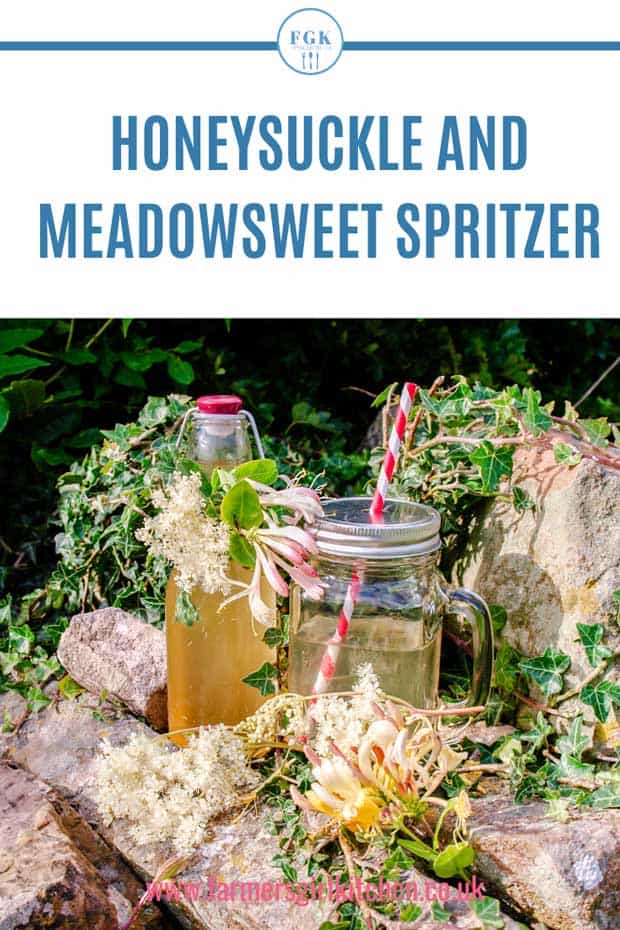Recipe for Honeysuckle & Meadowsweet Spritzer Drink 