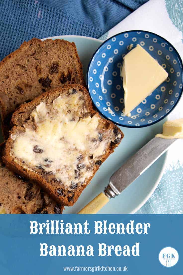 Brilliant Blender Banana Bread is so easy to make, the ingredients go in the blender and whizz it's in the oven #blender #review #froothie #banana #bread #reasy #recipe