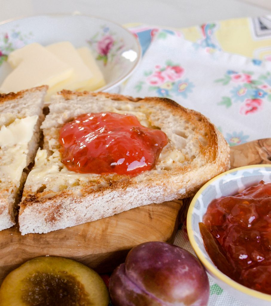 Easy Plum jam on bread