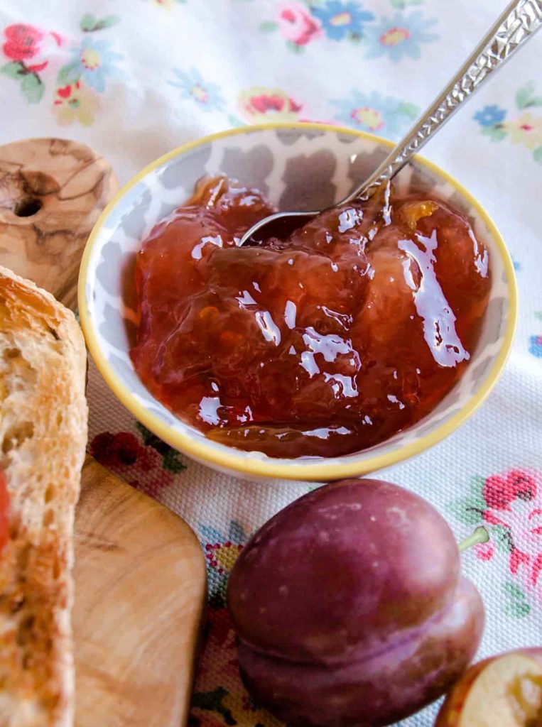 Easy Plum Jam in dish