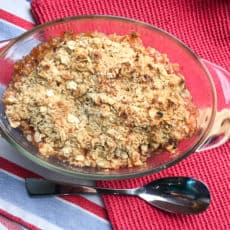 Rhubarb Crumble is such a classic dessert, it's easy to make and delicious to eat #rhubarb #crumble #recipe #dessert