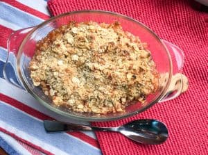 Rhubarb Crumble is such a classic dessert, it's easy to make and delicious to eat #rhubarb #crumble #recipe #dessert