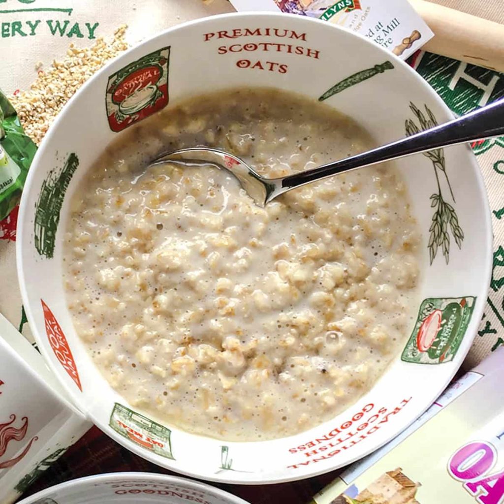 Scottish Porridge Feature Image with spoon