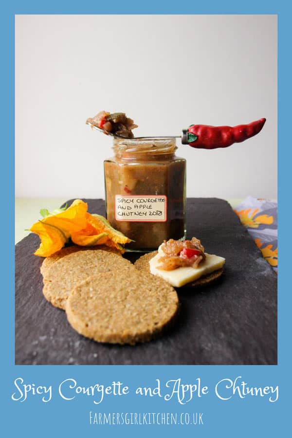 This Spicy Courgette and Apple Chutney is easy to make with this step by step recipe. It makes the perfect gift and is delicious served with many different meals #courgette #zucchini #apple #chutney #recipe