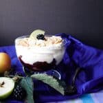 Layers of sweet flavours in Easy Blackberry and Apple Trifle #blackberry #apple #trifle #recipe