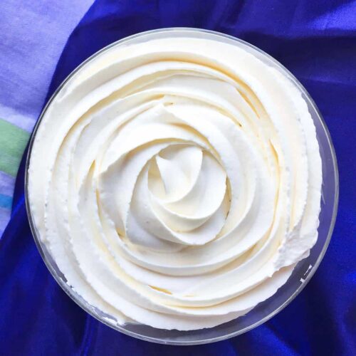 Blackberry & Apple Trifle whipped cream topping