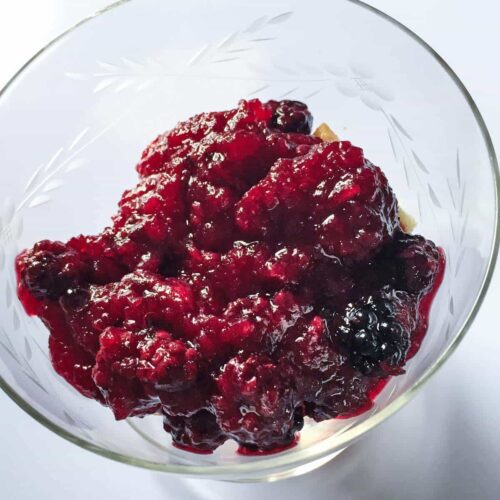 Blackberry & Apple Trifle fruit filling