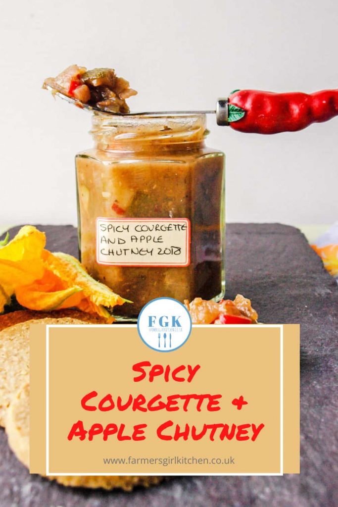 Spicy Courgette & Apple Chutney Jar spoon