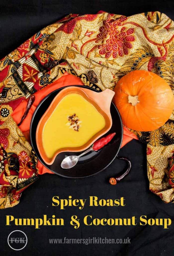 A bowl of Roasted Pumpkin and Coconut Soup