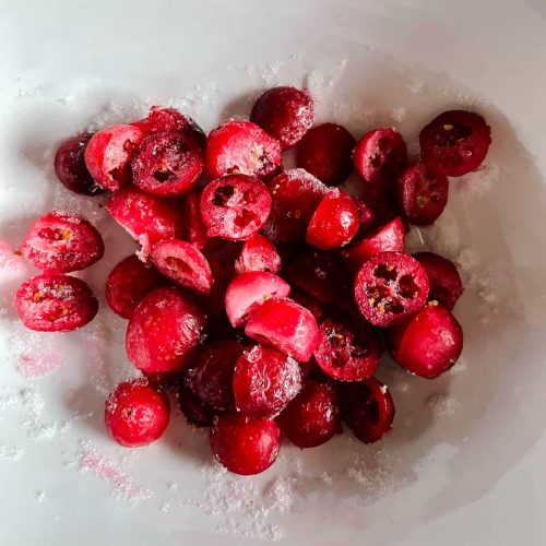 cranberries with sugar