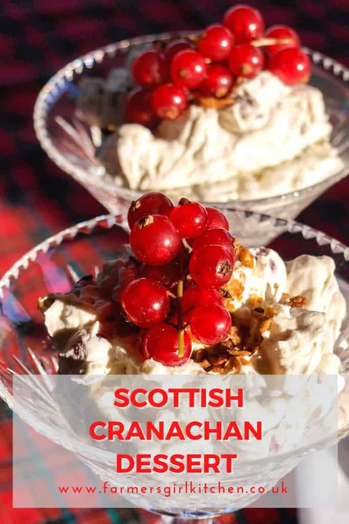 Glasses of Scottish Cranachan Dessert