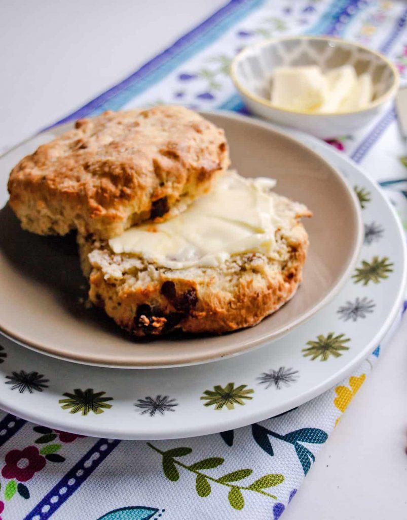 Buttered Date and Walnut Scone