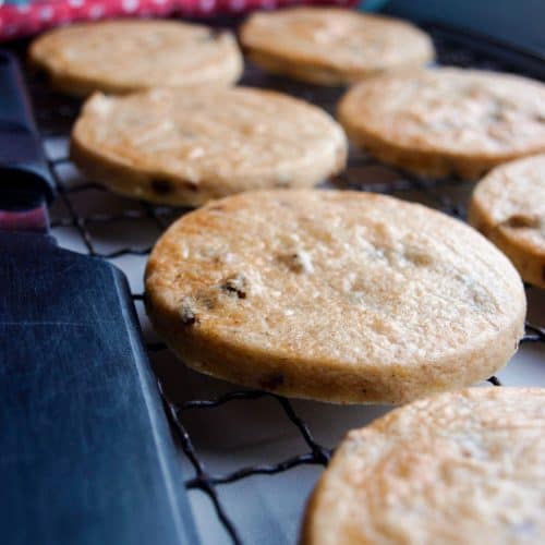 The Hot Cross Shortbread Cookies baked and on the cooling tray