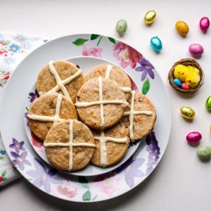 Hot Cross Bun Shortbread Cookies and Easter Treat