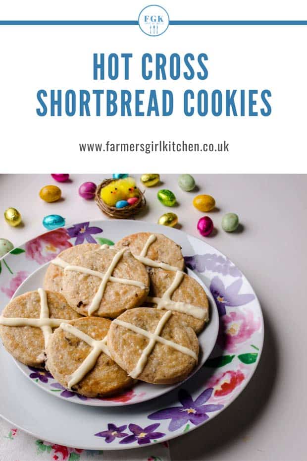 Hot Corss Easter Shortbread Cookies