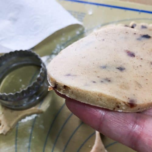 Cutting out the Shortbread Cookies