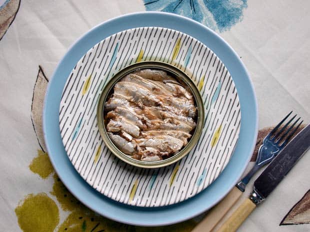 Canned sardines for Scottish Sardines on Toast