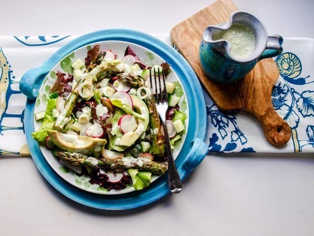 Salad plate Radish Asparagus Salad