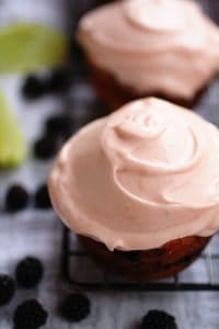 Blackberry and Lime Cupcakes